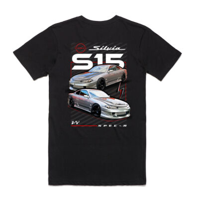 	S15 Nissan Silvia R Spec Silver Adult Tshirt Thumbnail