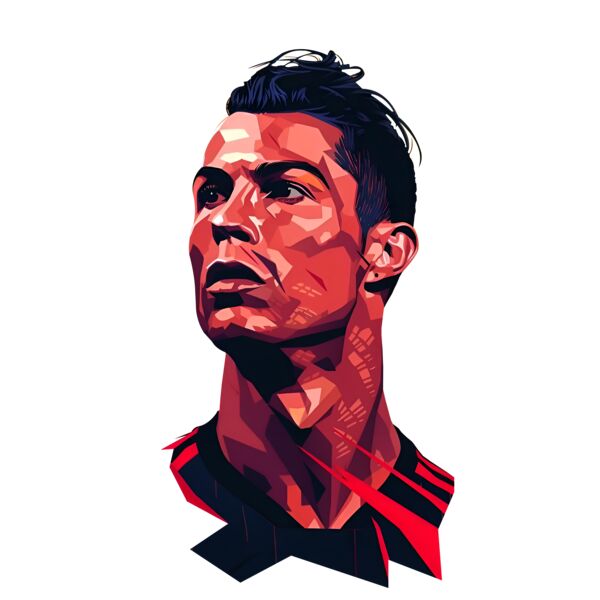 ⚡ Ronaldo Portugal Portrait ⚽ T-Shirt Thumbnail