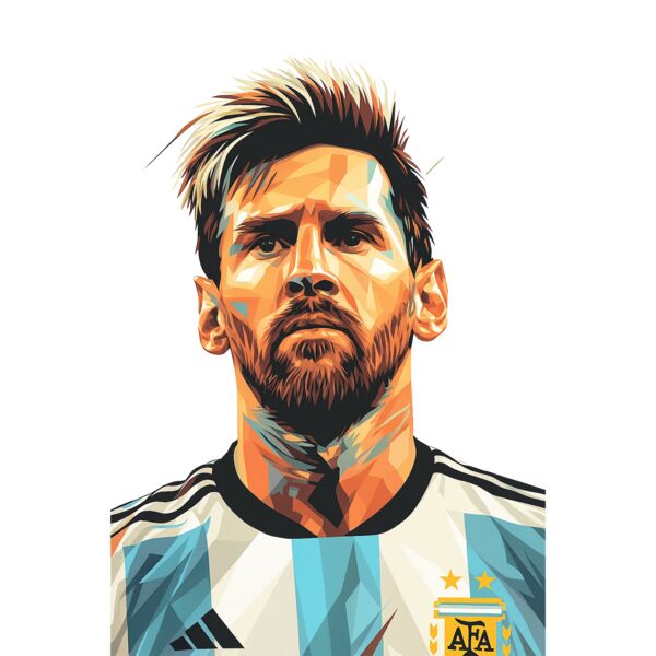 Messi Portrait Argentina ⚽ T-Shirt Thumbnail